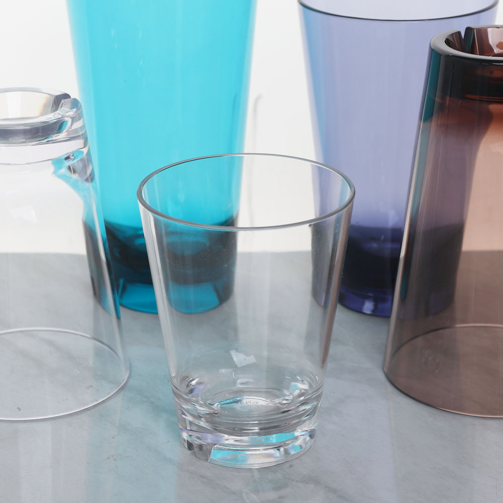 [단일] 원형심플컵 R-100 270ml PC 컵 다회용 업소용 안깨지는 물컵