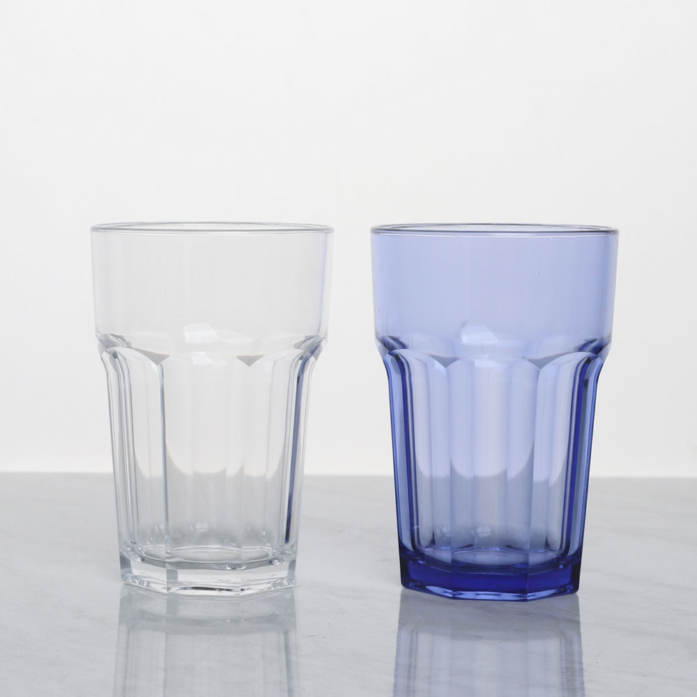 [단일] 팔각컵 5244 490ml PC 컵 음료수 다회용 물컵 투명