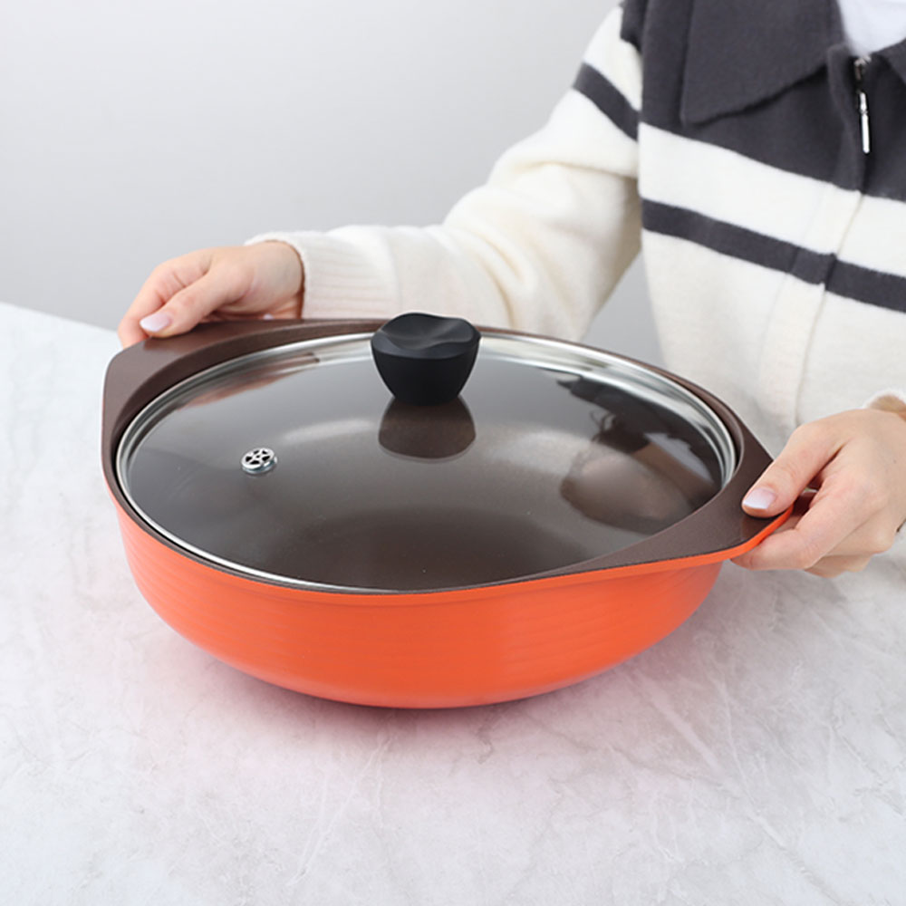 [단일] 알루아트 IH 세라믹 멀티웍 28cm 전골 냄비 코팅 대형