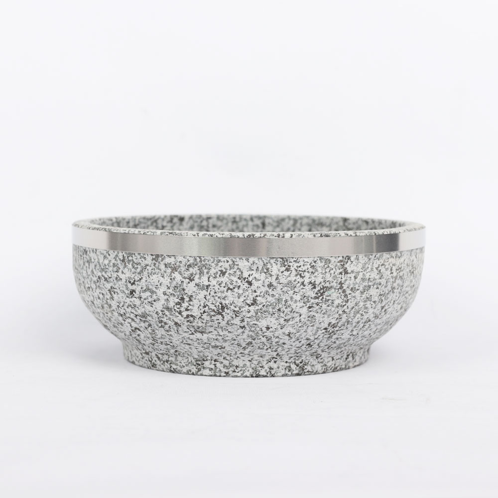 [단일] MS 돌솥 비빔기 (테) 16cm 곱돌 솥밥 뚝배기 비빔밥 그릇