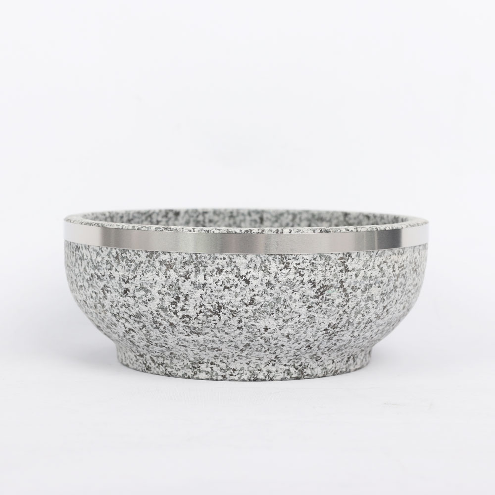 [단일] MS 돌솥 비빔기 (테) 18cm 곱돌 솥밥 뚝배기 비빔밥 그릇