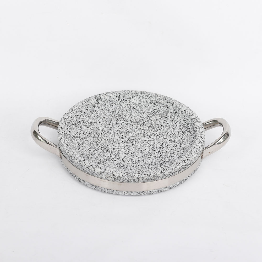 [단일] MS 낮은 돌 전골판 24cm 곱돌 전골 냄비 고기 구이판