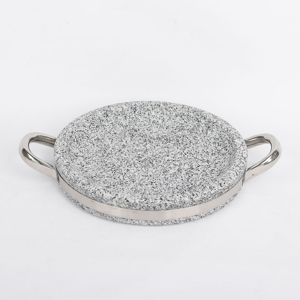 [단일] MS 낮은 돌 전골판 28cm 곱돌 전골 냄비 고기 구이판