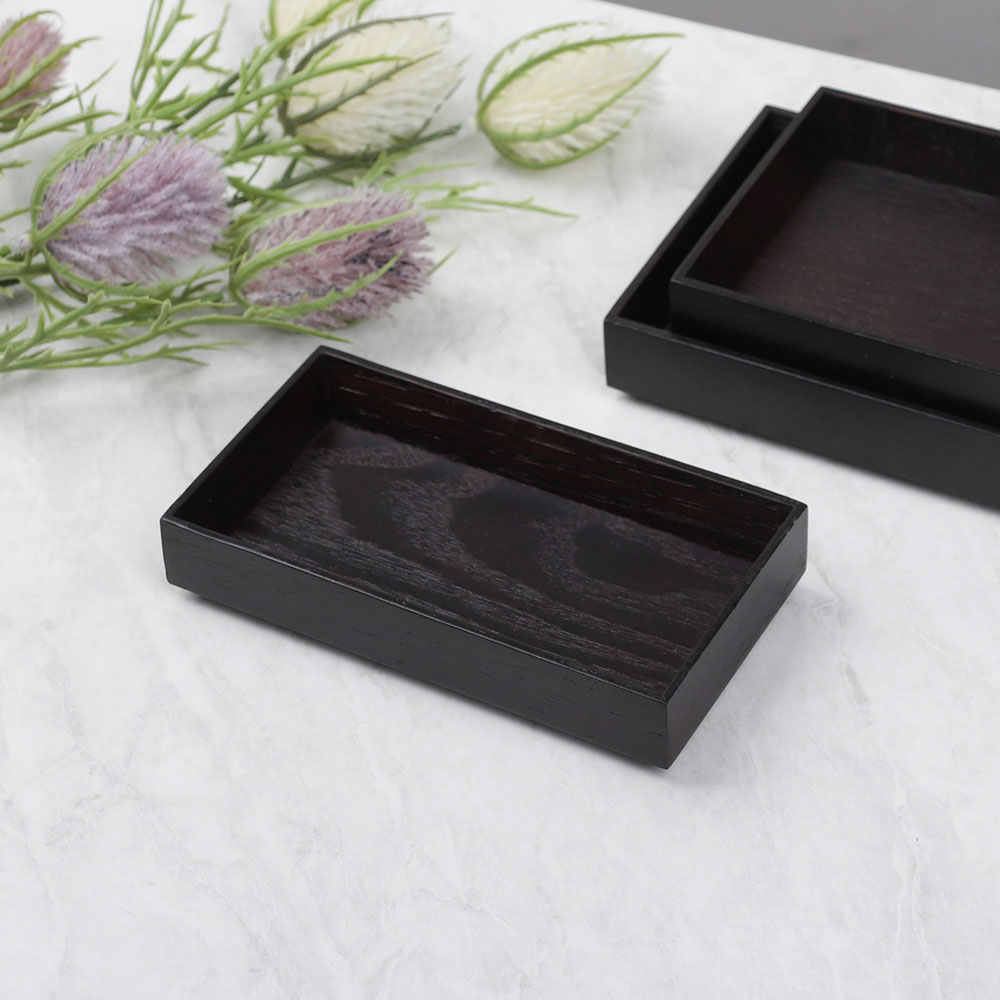 DS 우드 월넛 직 카스타 받침 트레이 미니 나무 디저트 AA 소