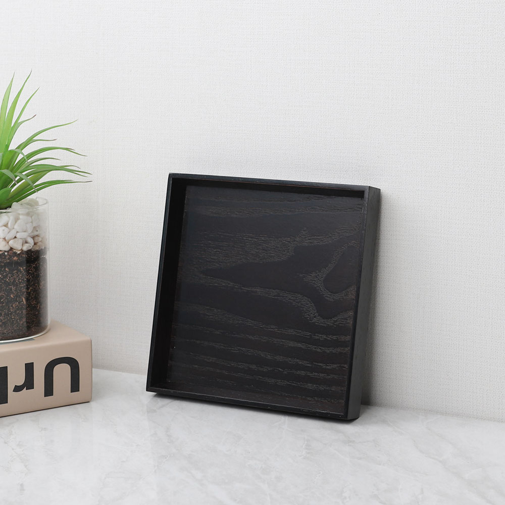 [단일] MS 월넛 정사각 쟁반 2호 170 우드 트레이 나무 사각 카페 미니