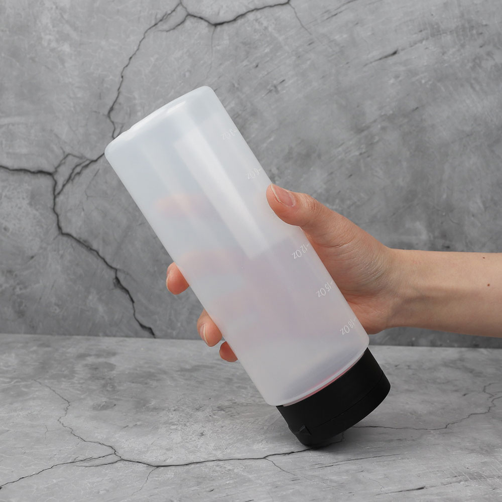 [단일] 실리콘 튜브 거꾸로 소스통 대 650ml 소스 용기 소분 양념통