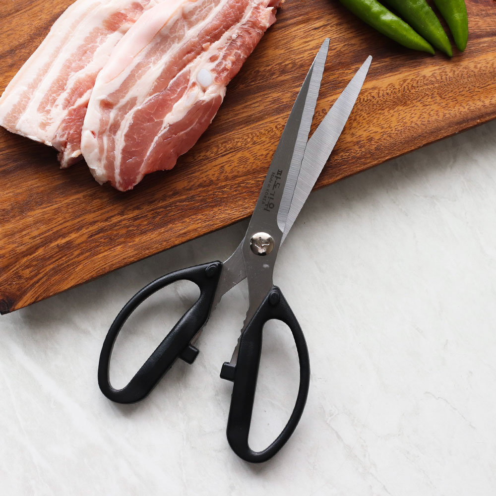 [단일] 프리미엄 국산 양손 파도 가위 SS324 주방 업소용 고기