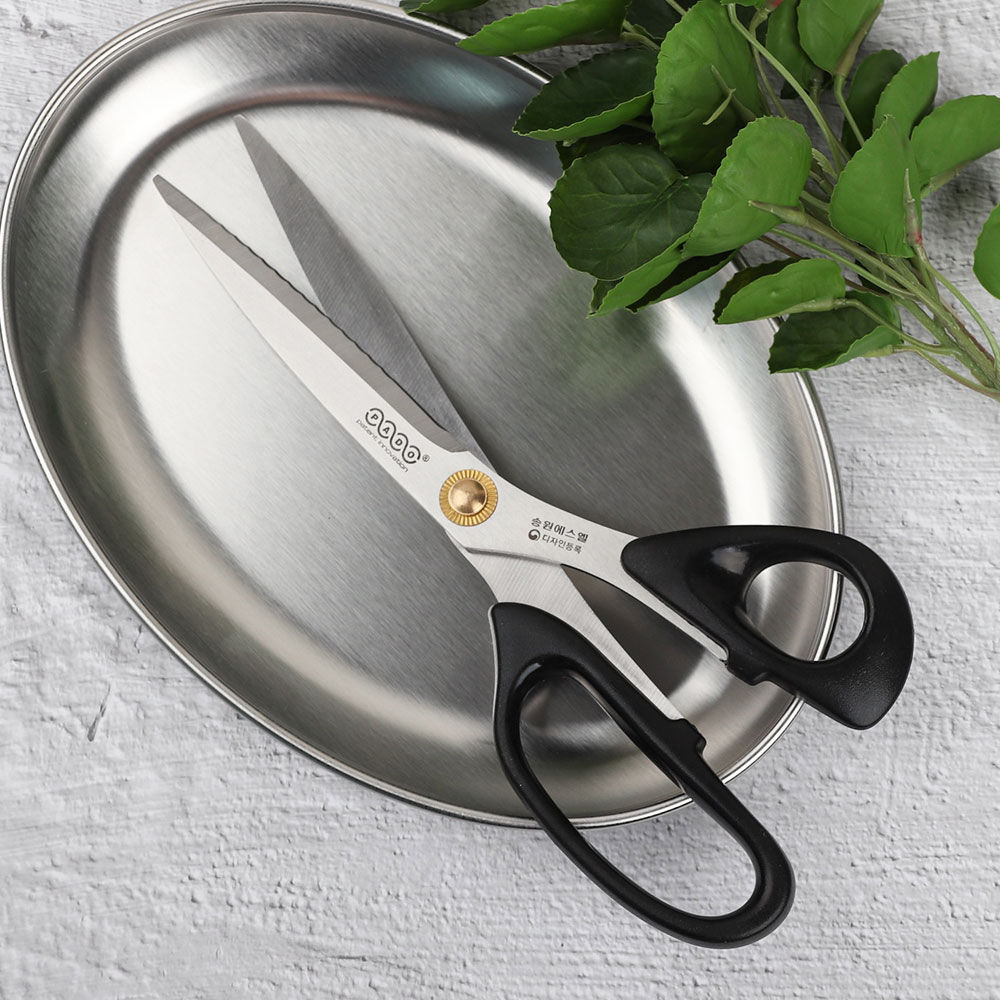 [단일] 베이직 골드 파도 가위 SS910 주방 업소용 고기 스텐