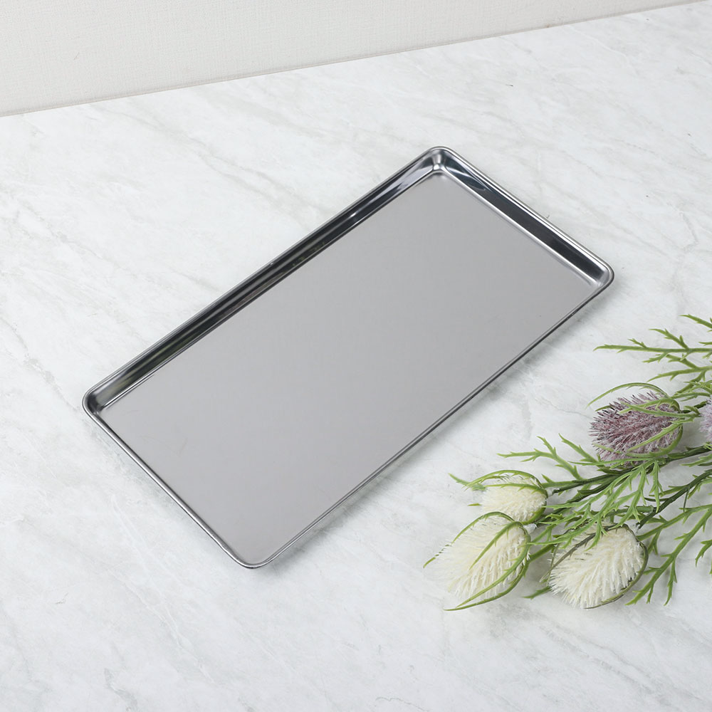 [단일] DB 스텐 직사각 트레이 2호 쟁반 업소용 요리 소품 테이블