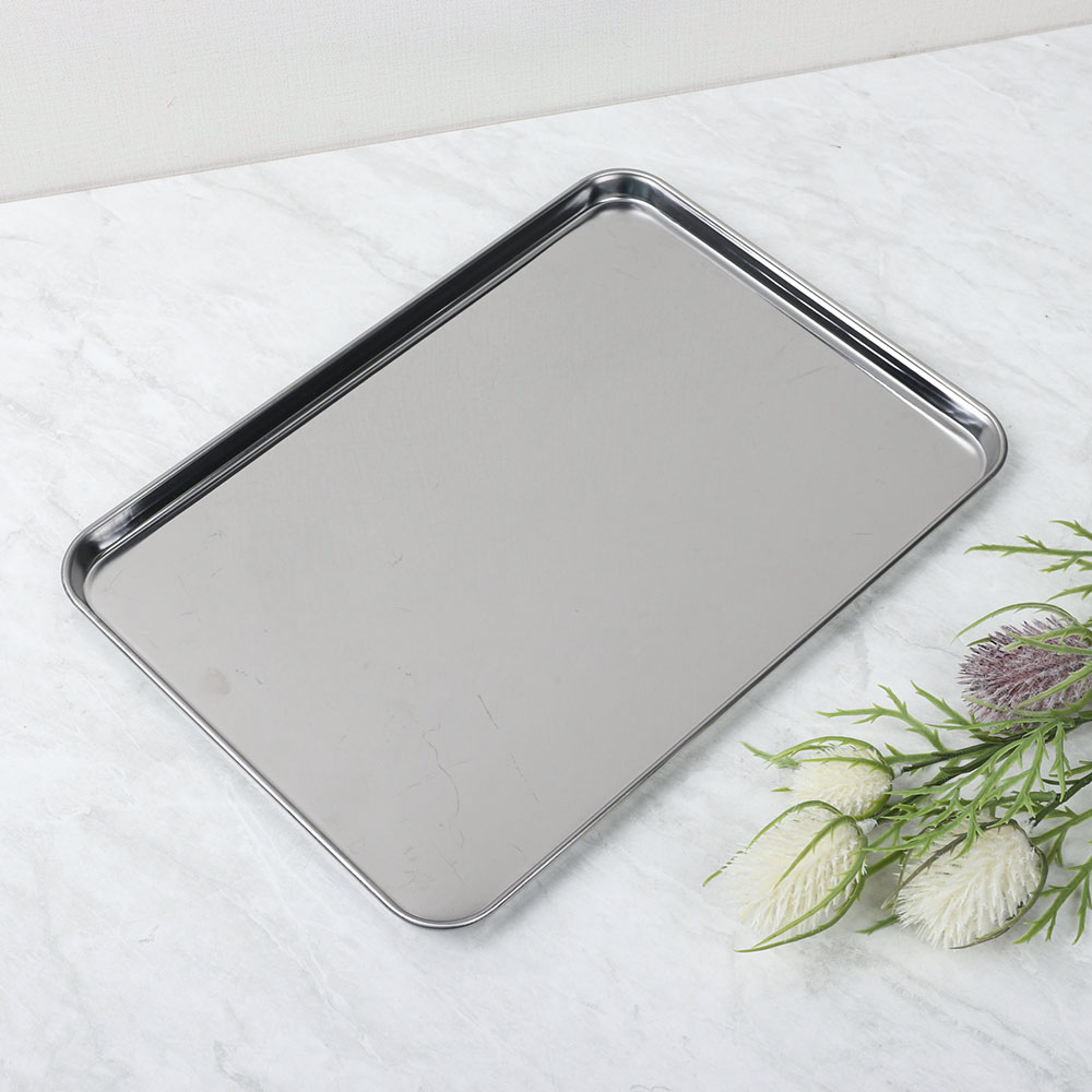 [단일] DB 스텐 직사각 트레이 4호 쟁반 업소용 요리 서빙 카페