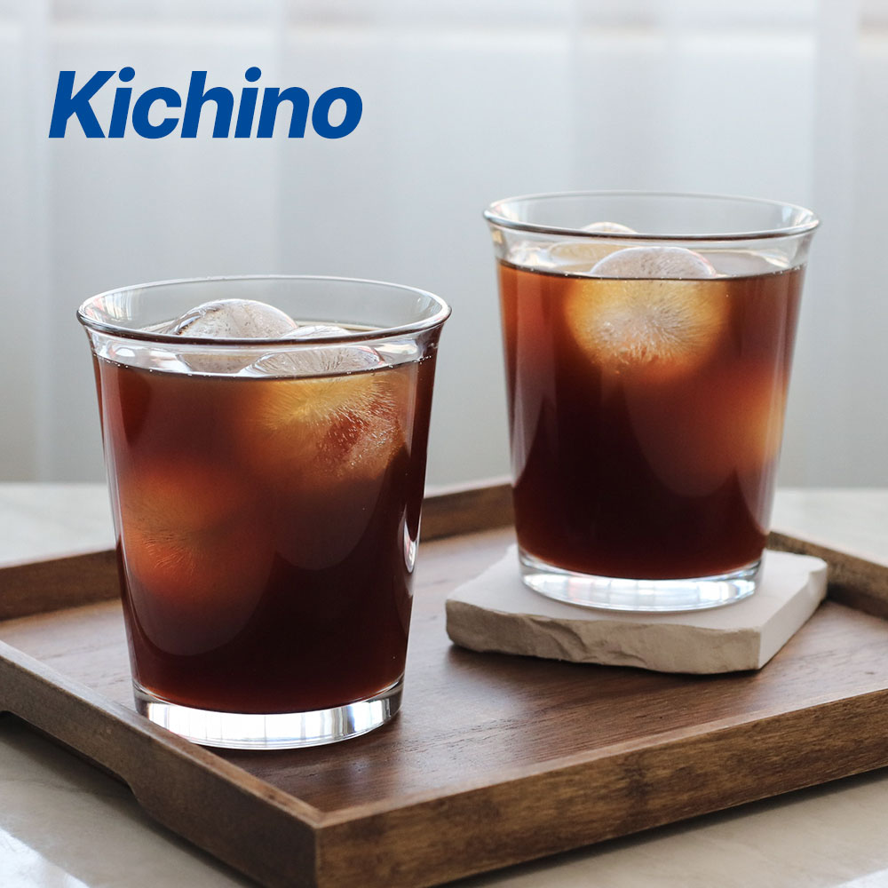 키치노 그로브 언더락 350ml 4p 세트 유리 컵 아이스 커피 잔 카페 VV