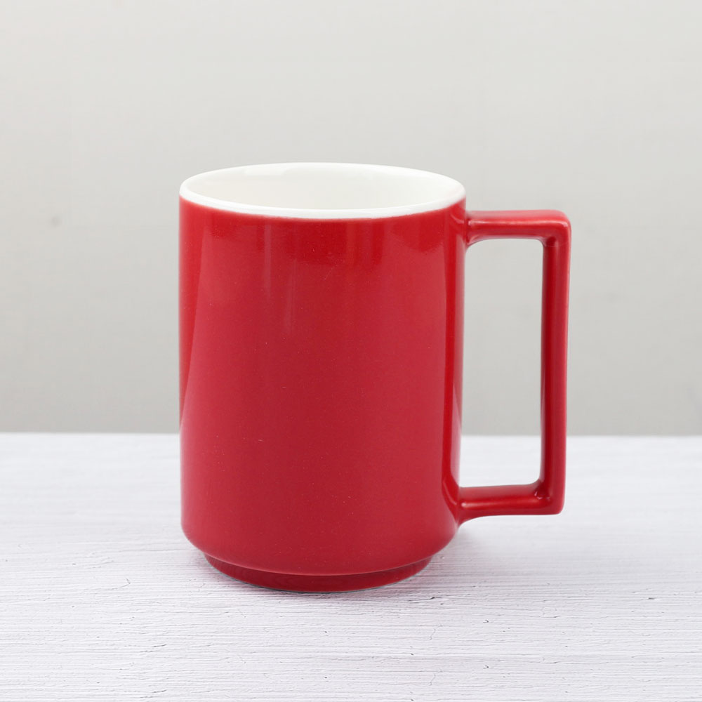 [단일] 피트니스 머그 380ml 마르살라 머그컵 도자기 카페 커피 잔 손잡이