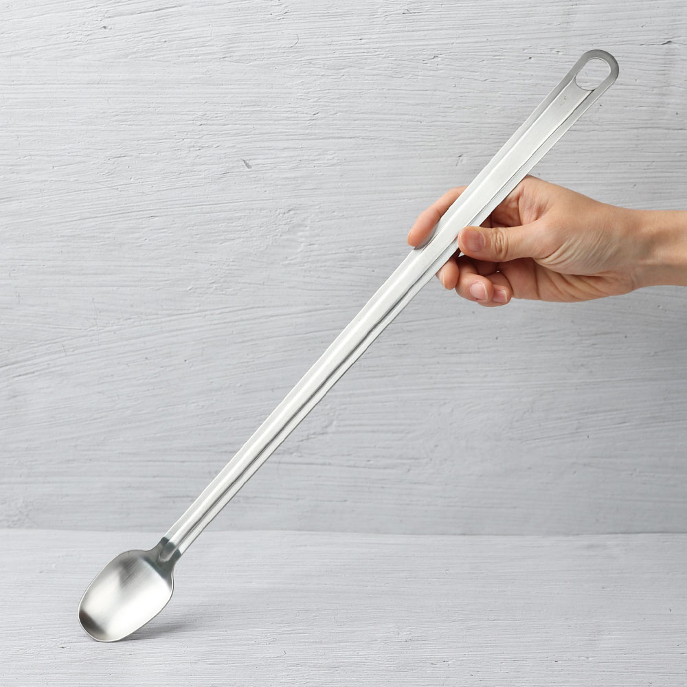 KD 뚝배기 숟가락 45cm 롱 스푼 긴 수저 스텐 무광 업소용 VV