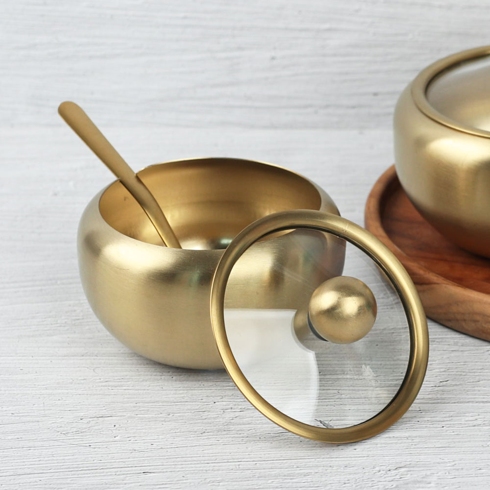 티타늄 양념 통 조미료 단지 업소용 다대기통 스푼 포함 AA 1호