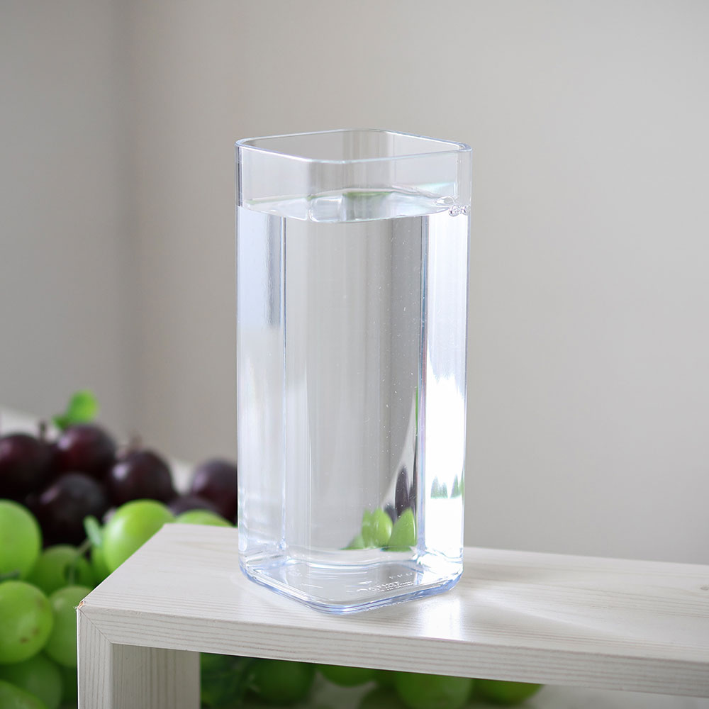 [단일] 트라이탄 사각컵 450ml (15호) 안깨지는 플라스틱 카페 컵 다회용
